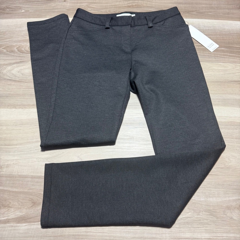 Calvin Klein Charcoal Straight-Leg Dress Pants